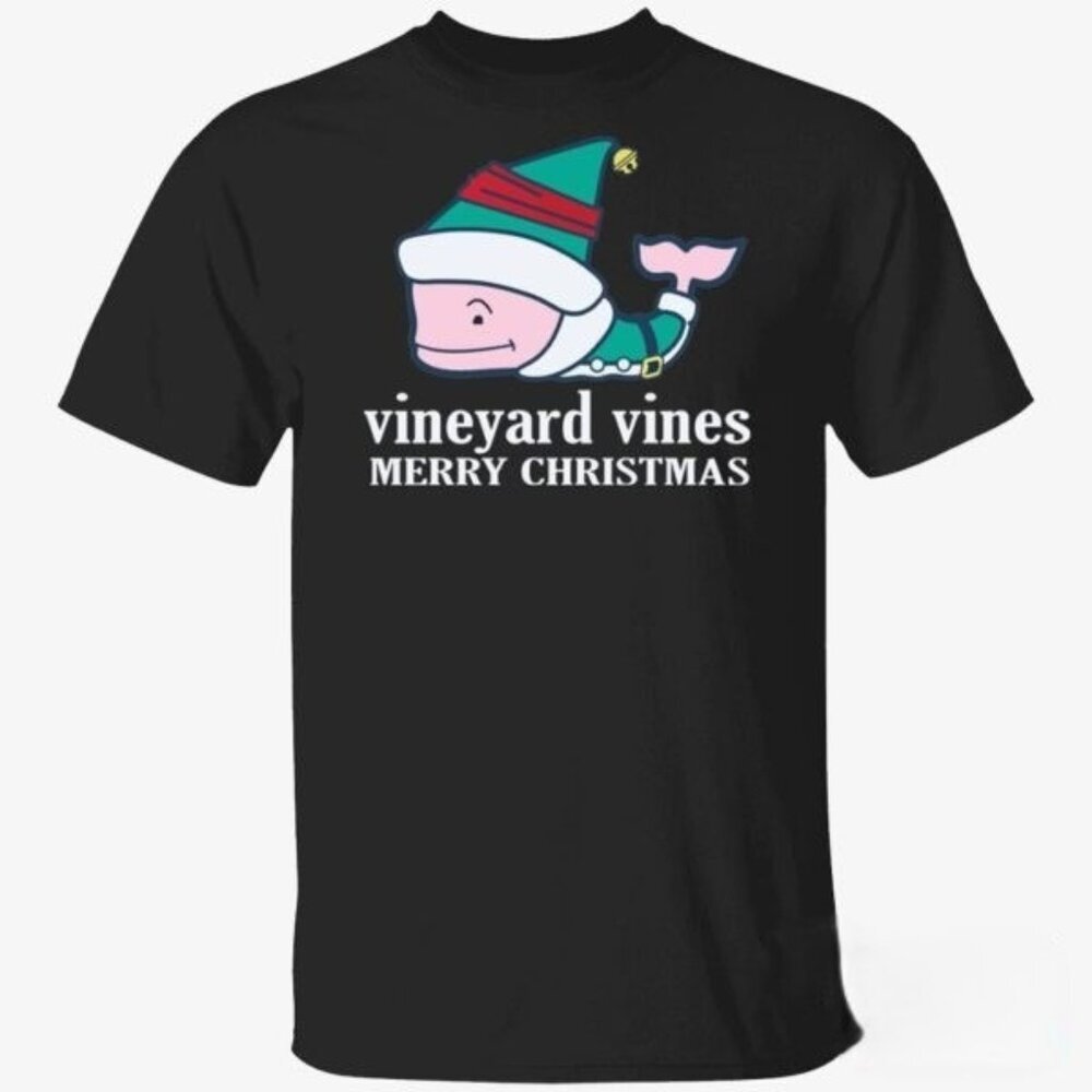 Vineyard Vines Merry Christmas Graphic T-Shirt Unisex Holiday Outfit Tee 90
